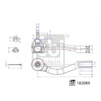 182089 FEBI BILSTEIN Наконечник поперечної кермової тяги