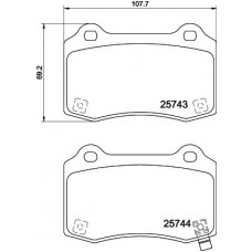 8DB 355 037-621 HELLA КомплеК т гальмівних колодок, дискове гальмо