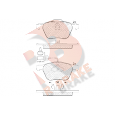 RB1395 R BRAKE Комплект гальмівних колодок дисковий гальм