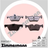 25307.975.1 ZIMMERMANN Комплект гальмівних колодок дисковий гальм