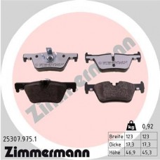 25307.975.1 ZIMMERMANN Комплект гальмівних колодок дисковий гальм