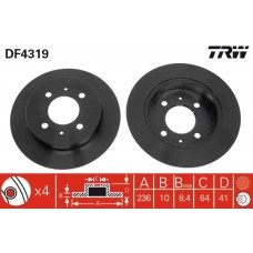DF4319 TRW Гальмівний диск
