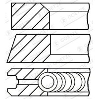 08-101500-00 GOETZE ENGINE Комплект поршневих кілець