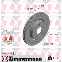 540.2494.52 ZIMMERMANN Гальмівний диск