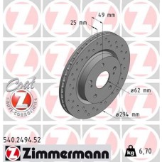 540.2494.52 ZIMMERMANN Гальмівний диск