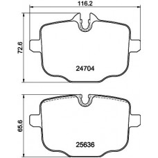 8DB 355 024-921 HELLA Комплект гальмівних колодок дисковий гальм