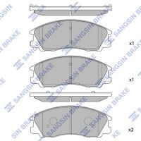 SP1097 Hi-Q Комплект гальмівних колодок дисковий гальм