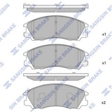 SP1097 Hi-Q Комплект гальмівних колодок дисковий гальм