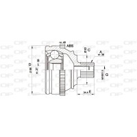 CVJ5227.10 OPEN PARTS Шарнирный комплект, Привідний вал