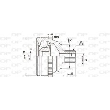 CVJ5227.10 OPEN PARTS Шарнирный комплект, Привідний вал