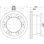 8DD 355 115-551 HELLA PAGID Гальмівний диск