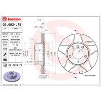09.6924.75 BREMBO Гальмівний диск