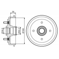 0 986 477 238 BOSCH Гальмівний барабан