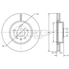 TX 72-55 TOMEX Brakes Гальмівний диск