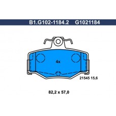 B1.G102-1184.2 GALFER Комплект гальмівних колодок дисковий гальм