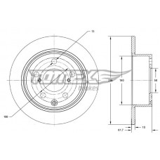 TX 74-15 TOMEX Brakes Гальмівний диск