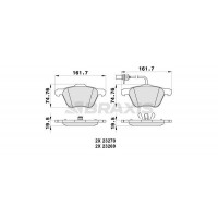 AB0289 BRAXIS Комплект гальмівних колодок дисковий гальм
