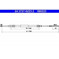 24.3727-0223.2 ATE Тросик, cтояночный тормоз