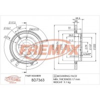 BD-7363 FREMAX Гальмівний диск