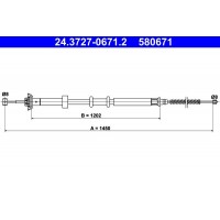 24.3727-0671.2 ATE Тросик, cтояночный тормоз