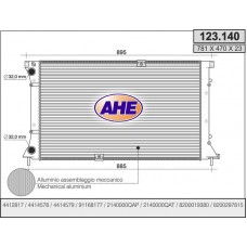 123.140 AHE Радіатор охолодження двигуна