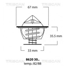 8620 3088 TRISCAN Термостат охолоджувальна рідина