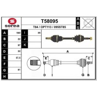 T58095 EAI Привідний вал