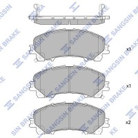 SP1714 Hi-Q Комплект гальмівних колодок дисковий гальм