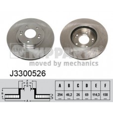 J3300526 NIPPARTS Гальмівний диск