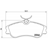 P 61 069 BREMBO Комплект гальмівних колодок дисковий гальм