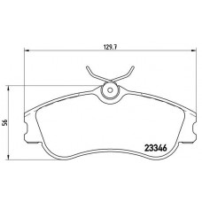 P 61 069 BREMBO Комплект гальмівних колодок дисковий гальм