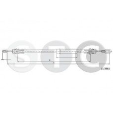 T481856 STC Тросик, cтояночный тормоз