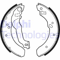 LS1595 DELPHI Комплект гальмівних колодок