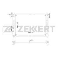 MK-1201 ZEKKERT Радіатор охолодження двигуна