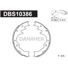 DBS10386 DANAHER Комплект гальмівних колодок