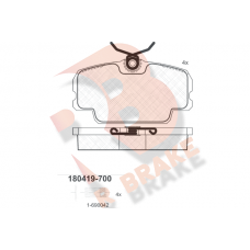 RB0419-700 R BRAKE Комплект гальмівних колодок дисковий гальм
