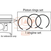 102-13096 IAP QUALITY PARTS Комплект поршневих кілець