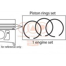 102-16054 IAP QUALITY PARTS Комплект поршневих кілець