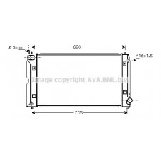 TOA2386 AVA QUALITY COOLING Радіатор охолодження двигуна