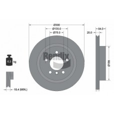 BDS1959HC BENDIX Braking Гальмівний диск
