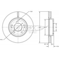 TX 71-35 TOMEX Brakes Гальмівний диск