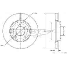 TX 71-35 TOMEX Brakes Гальмівний диск