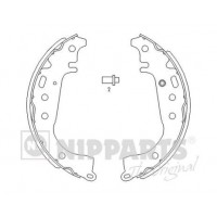 J3502071 NIPPARTS Комплект гальмівних колодок