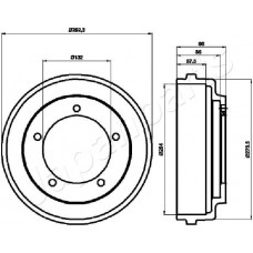 TA-0316 JAPANPARTS Гальмівний барабан