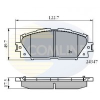 CBP01612 COMLINE Комплект гальмівних колодок дисковий гальм