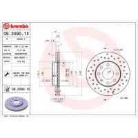 09.3090.1X BREMBO Гальмівний диск