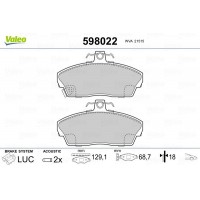598022 VALEO Комплект гальмівних колодок дисковий гальм