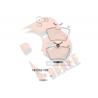 RB1352-700 R BRAKE КомплеК т гальмівних колодок, дискове гальмо