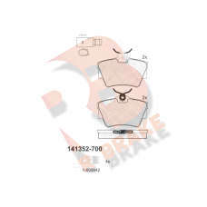 RB1352-700 R BRAKE КомплеК т гальмівних колодок, дискове гальмо