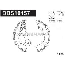 DBS10157 DANAHER Комплект гальмівних колодок